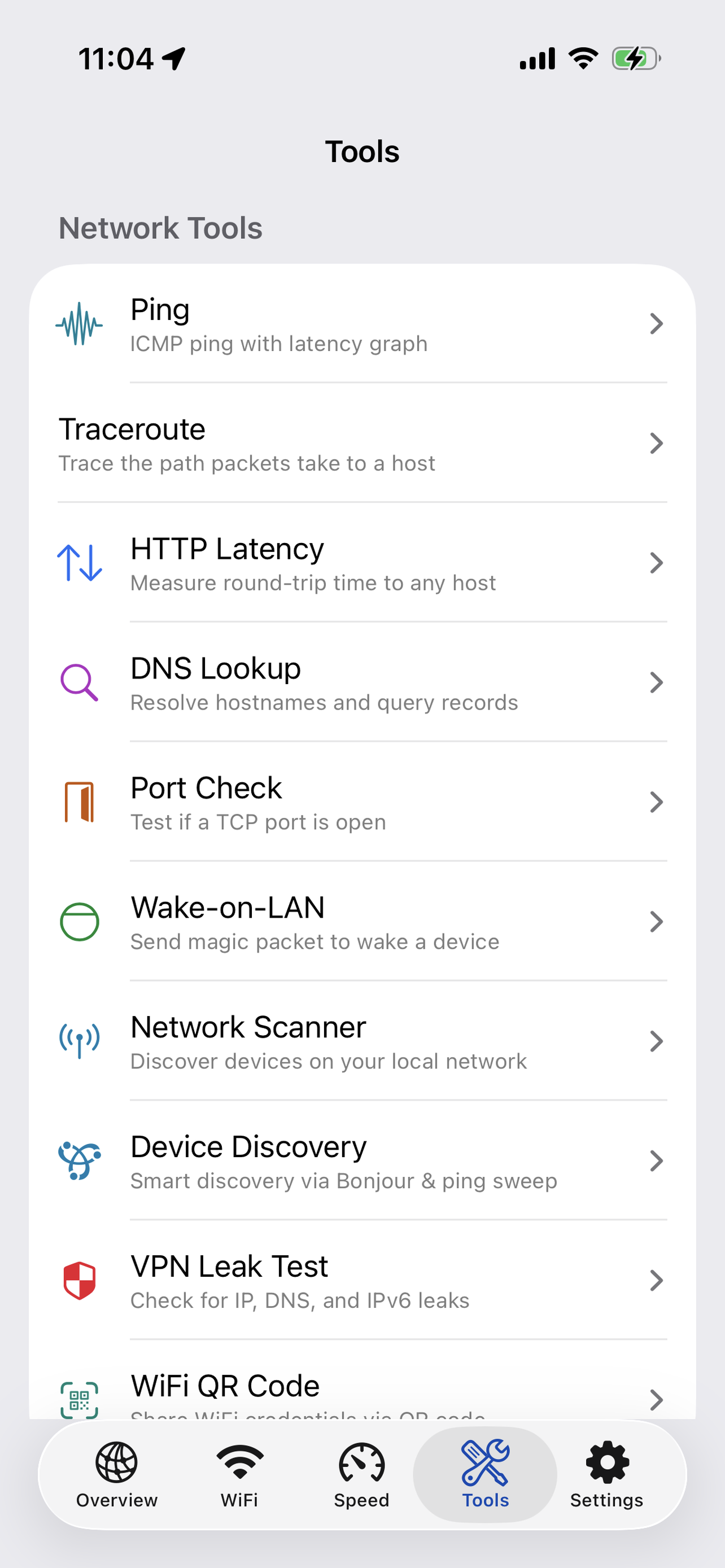 NetJolt iPhone network diagnostic tools