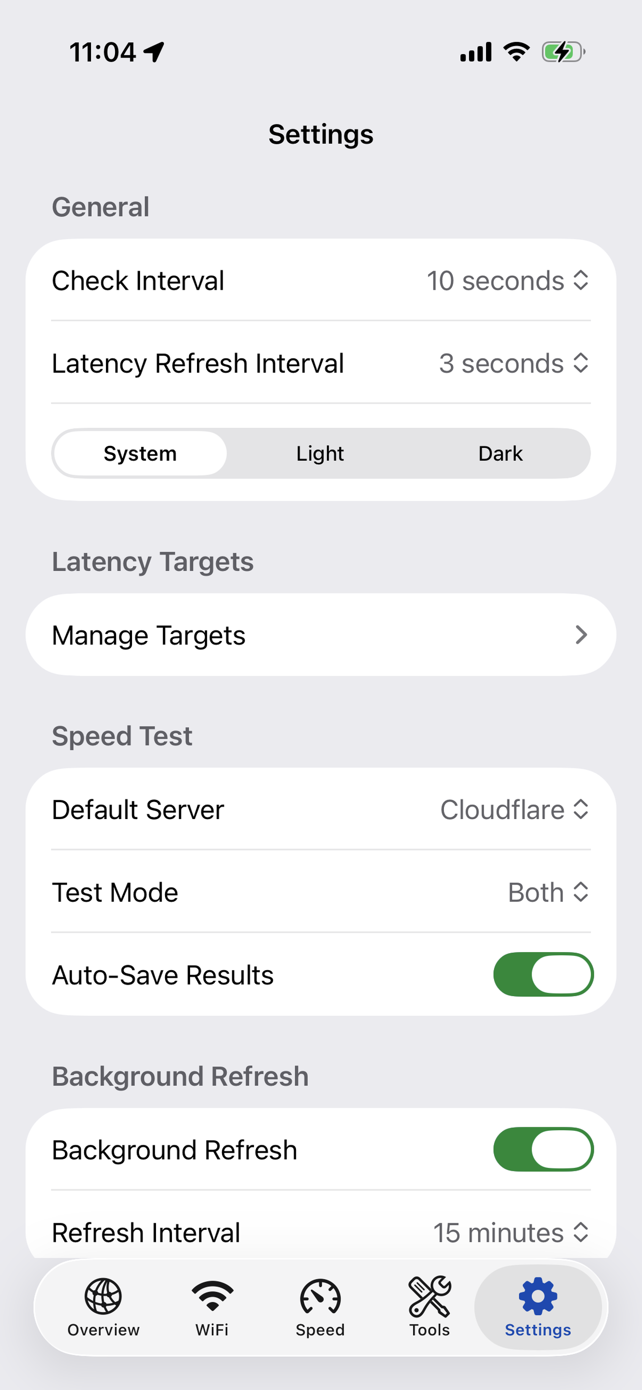 NetJolt iPhone settings