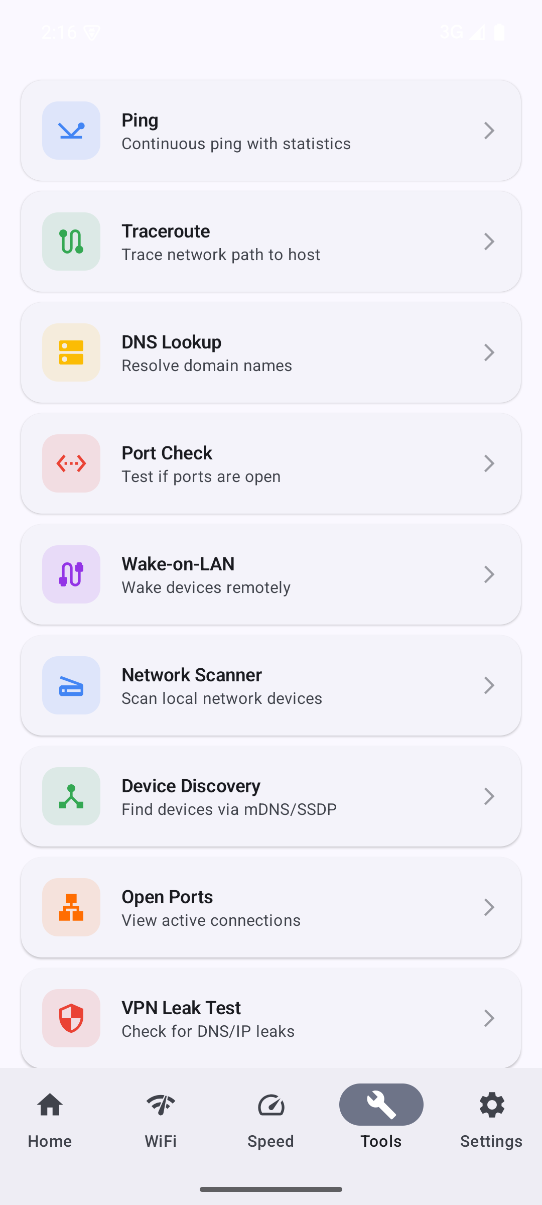 NetJolt Android network diagnostic tools